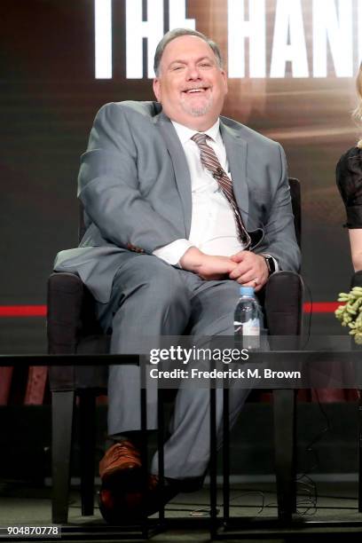 Showrunner/Executive producer Bruce Miller of 'The Handmaid's Tale' speaks onstage during the Hulu portion of the 2018 Winter Television Critics...