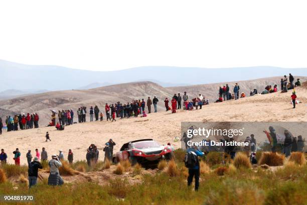 Sheikh Khalid Al Qassimi of Abu Dhabi and Peugoet PH Sport drives with co-driver Xavier Panseri of France in the 3008 DKR Peugeot car in the Classe :...