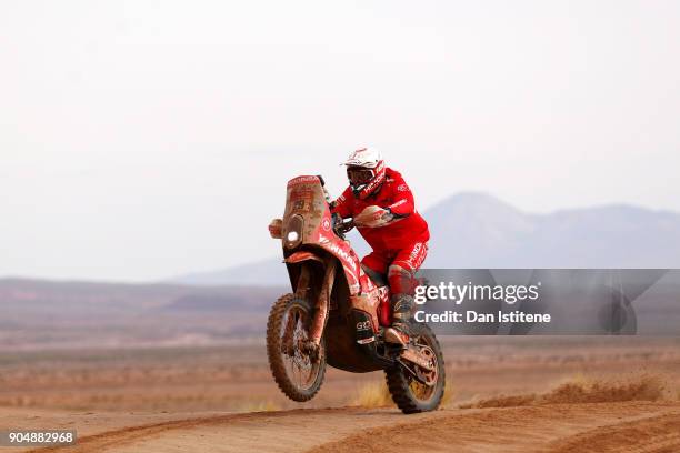 Daniel Oliveras Carreras of Spain and KTM Himoinsa rides a 450 KTM bike in the Classe 2.1 : Super Production during stage eight of the 2018 Dakar...