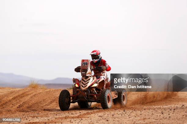 Simon Vitse of France and AL Desert rides a 700 Raptor Yamaha quad bike in the Classe : GQ.1 : 2 Roues Motrices - 0 during stage eight of the 2018...