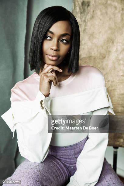 Nafessa Williams from CW's 'Black Lightning' poses for a portrait during the 2018 Winter TCA Tour at Langham Hotel on January 7, 2018 in Pasadena,...