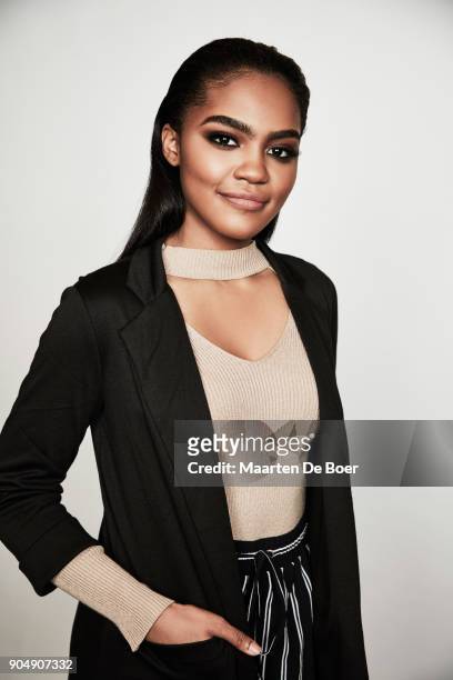 China Anne McClain from CW's 'Black Lightning' poses for a portrait during the 2018 Winter TCA Tour at Langham Hotel on January 7, 2018 in Pasadena,...