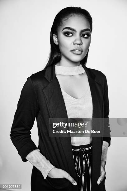 China Anne McClain from CW's 'Black Lightning' poses for a portrait during the 2018 Winter TCA Tour at Langham Hotel on January 7, 2018 in Pasadena,...