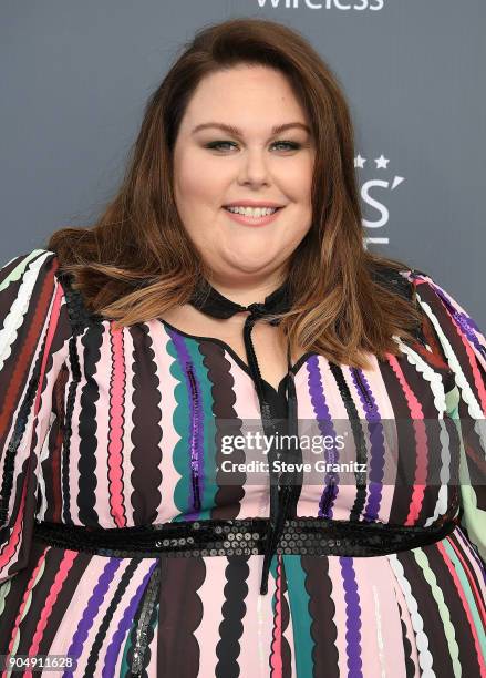 Chrissy Metz arrives at the The 23rd Annual Critics' Choice Awards at Barker Hangar on January 11, 2018 in Santa Monica, California.