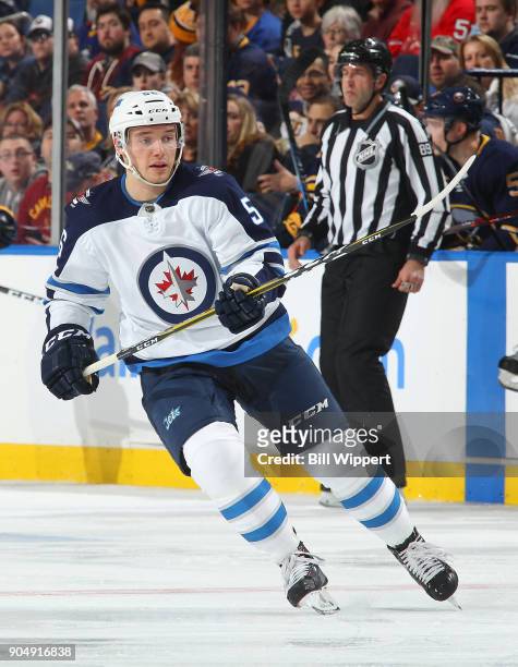 Marko Dano of the Winnipeg Jets skates against the Buffalo Sabres during an NHL game on January 9, 2018 at KeyBank Center in Buffalo, New York.