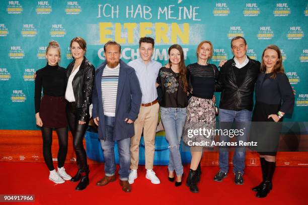 Lina Hueesker, Anja Kling, Axel Stein, Oskar Keymer, Julia Hartmann, Andrea Sawatzki, Tim Trageser and Christina Bentlage attend the premiere of...