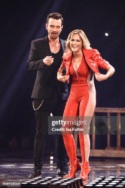 German singer and presenter and his girlfriend Helene Fischer during the 'Schlagerchampions - Das grosse Fest der Besten' TV Show at Velodrom on...