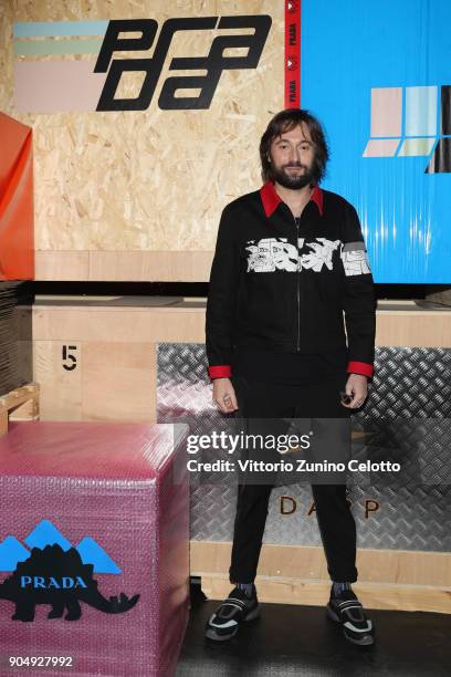 Francesco Vezzoli attends Prada F/W 18 Men's Fashion Show on January 14, 2018 in Milan, Italy.