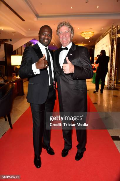 Hans Sarpei and Jean Marie Pfaff attend the 117th Press Ball on January 13, 2018 in Berlin, Germany.