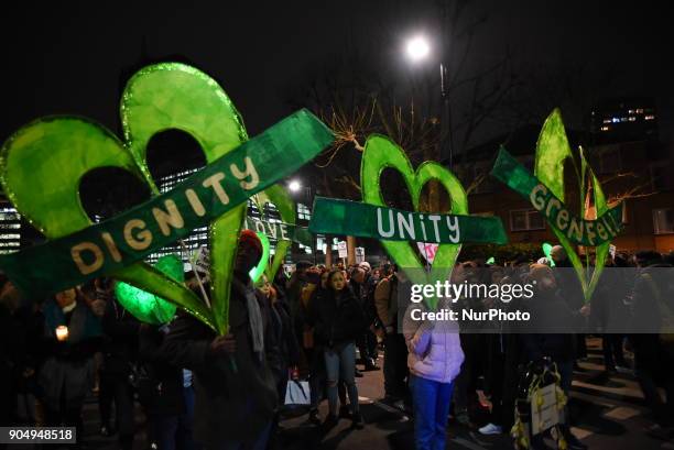 Families of the victims and survivors gathered and marched in silence to commemorate the victims of the Grenfell Tower fire which killed 71 people,...