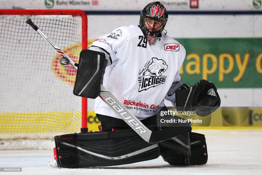 Andreas Jenike of Nuernberg Ice Tigers before the 42th Gameday of