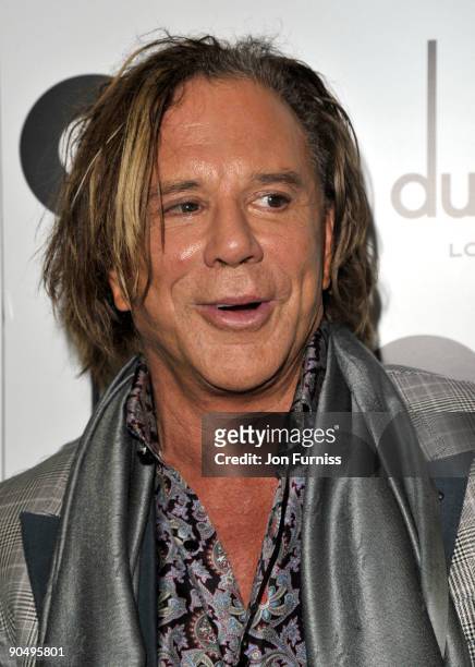 Mickey Rourke attends the 2009 GQ Men Of The Year Awards at The Royal Opera House on September 8, 2009 in London, England.