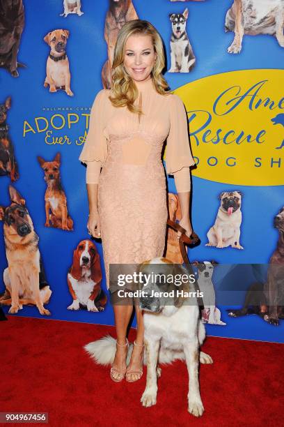 Actress Rebecca Romijn attends the 2018 American Rescue Dog Show at Pomona Fairplex on January 14, 2018 in Pomona, California.