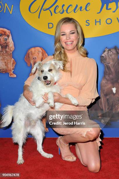 Actress Rebecca Romijn attends the 2018 American Rescue Dog Show at Pomona Fairplex on January 14, 2018 in Pomona, California.