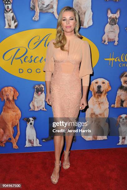 Actress Rebecca Romijn attends the 2018 American Rescue Dog Show at Pomona Fairplex on January 14, 2018 in Pomona, California.