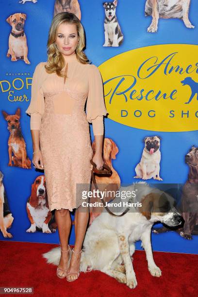 Actress Rebecca Romijn attends the 2018 American Rescue Dog Show at Pomona Fairplex on January 14, 2018 in Pomona, California.