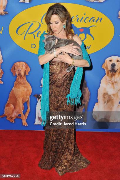 Actress Linda Blair attends the 2018 American Rescue Dog Show at Pomona Fairplex on January 14, 2018 in Pomona, California.