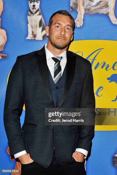 Television personality Brandon McMillan` attends the 2018 American Rescue Dog Show at Pomona Fairplex on January 14, 2018 in Pomona, California.