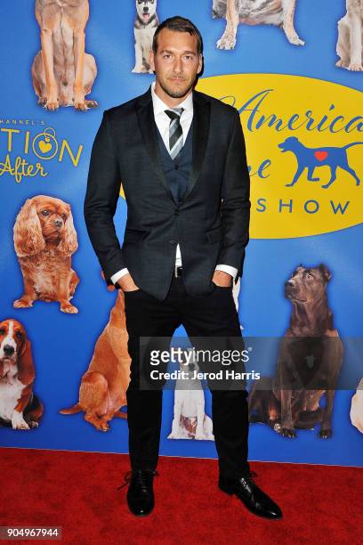 Television personality Brandon McMillan` attends the 2018 American Rescue Dog Show at Pomona Fairplex on January 14, 2018 in Pomona, California.
