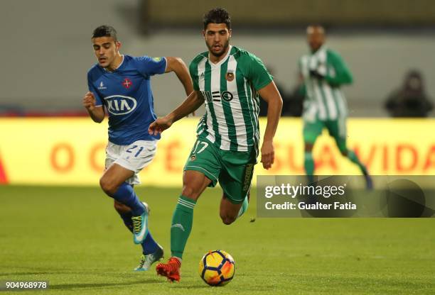 Rio Ave FC midfielder Joao Novais from Portugal in action during the Primeira Liga match between CF Os Belenenses and Rio Ave FC at Estadio do...