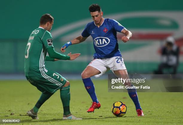 Os Belenenses defender Florent Hanin from France in action during the Primeira Liga match between CF Os Belenenses and Rio Ave FC at Estadio do...