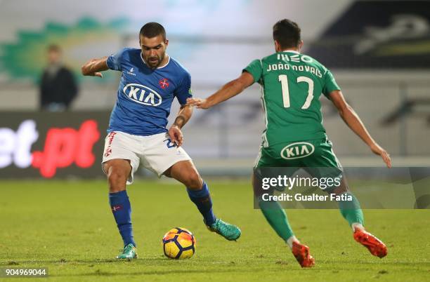 Os Belenenses defender Nuno Tomas from Portugal in action during the Primeira Liga match between CF Os Belenenses and Rio Ave FC at Estadio do...