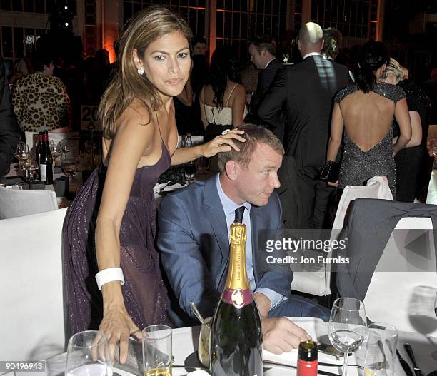 Eva Mendes and Guy Ritchie attends the 2009 GQ Men Of The Year Awards at The Royal Opera House on September 8, 2009 in London, England.