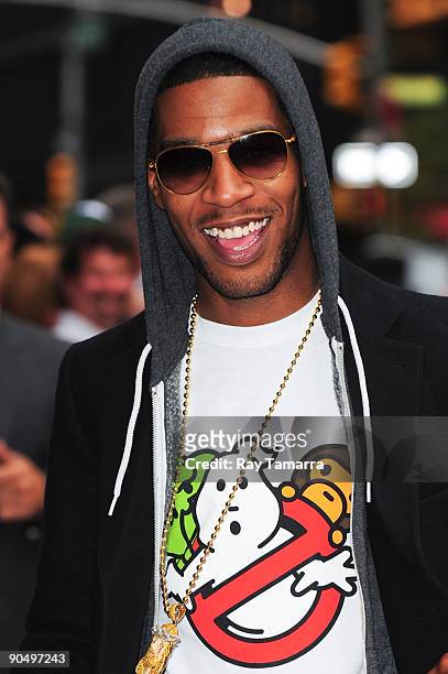 Musician Kid Cudi visits the "Late Show with David Letterman" at the the Ed Sullivan Theater on September 8, 2009 in New York City.