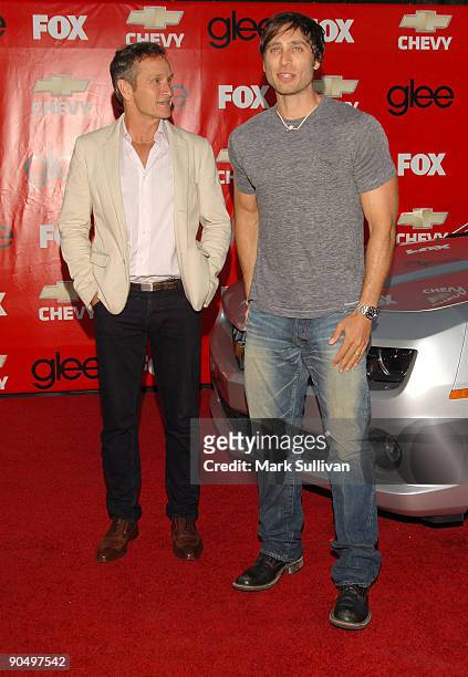 Executive producers Dante Di Loreto and Brad Falchuk attend the "Glee" Los Angeles Premiere Screening And Post Party at the Willow School on...