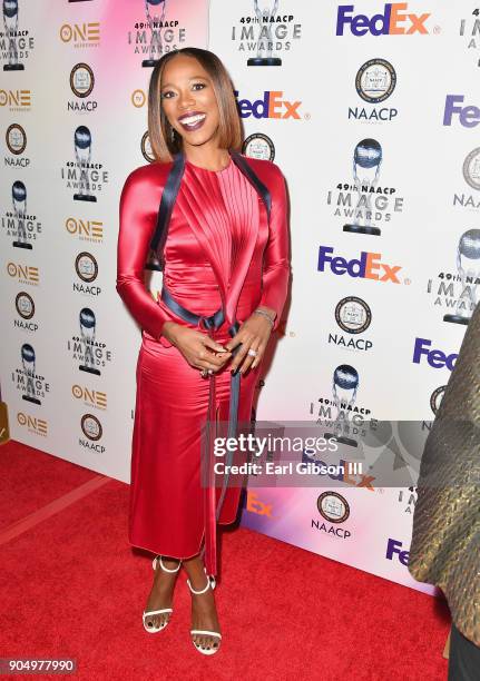 Yvonne Orji at the 49th NAACP Image Awards Non-Televised Awards Dinner at the Pasadena Conference Center on January 14, 2018 in Pasadena, California.