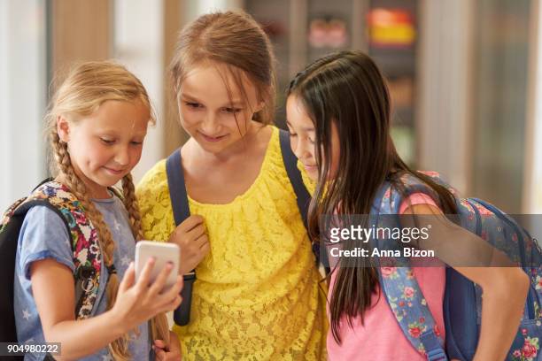 girls having break time at school. debica, poland - anna of poland stock pictures, royalty-free photos & images