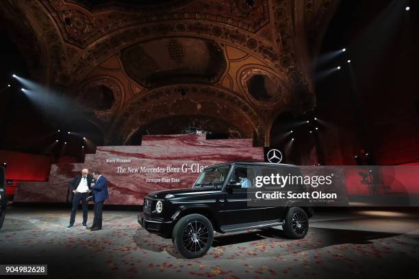 Dieter Zetsche , chairman of the board of management of Daimler AG, and former California Governor Arnold Schwarzenegger introduce the 2019...