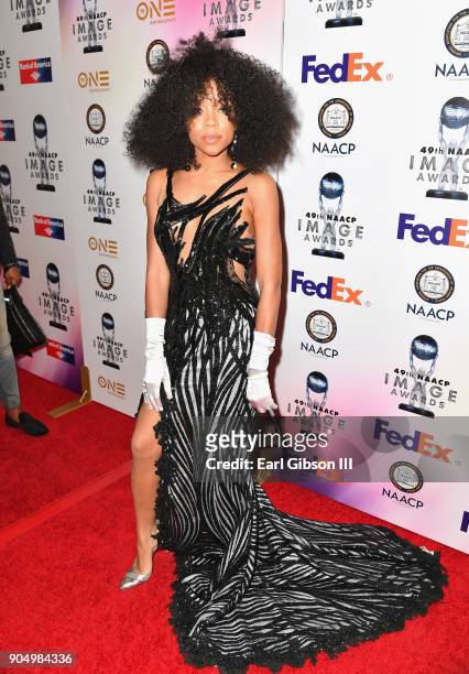 Niatia "Lil' Mama" Kirkland at the 49th NAACP Image Awards Non-Televised Awards Dinner at the Pasadena Conference Center on January 14, 2018 in...