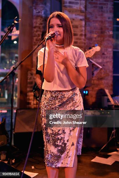 Maren Morris performs onstage during the Nashville Opening of Dierks Bentley's Whiskey Row on January 14, 2018 in Nashville, Tennesse