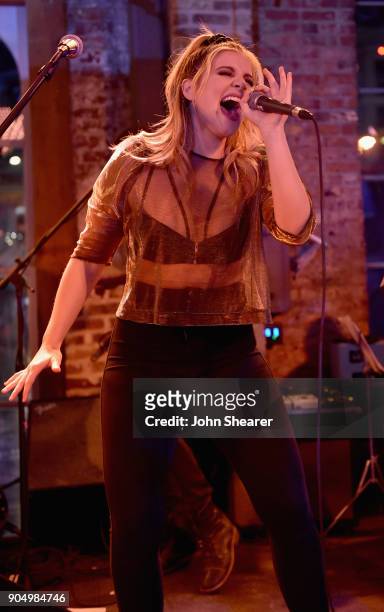 Lauren Alaina performs onstage during the Nashville Opening of Dierks Bentley's Whiskey Row on January 14, 2018 in Nashville, Tennesse