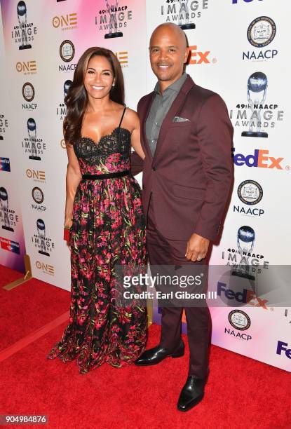 Salli Richardson and Dondre Whitfield at the 49th NAACP Image Awards Non-Televised Awards Dinner at the Pasadena Conference Center on January 14,...
