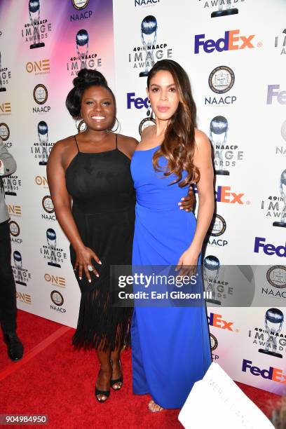 Deborah Joy Winans and Merle Dandridge at the 49th NAACP Image Awards Non-Televised Awards Dinner at the Pasadena Conference Center on January 14,...