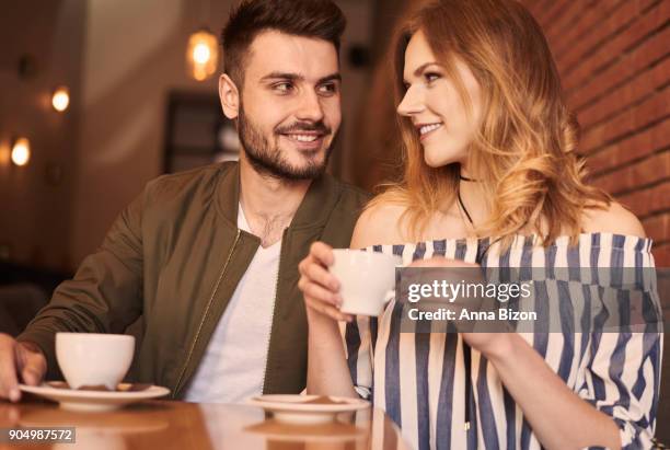 close up of affectionate young couple. rzeszow, poland - bar tender photos et images de collection