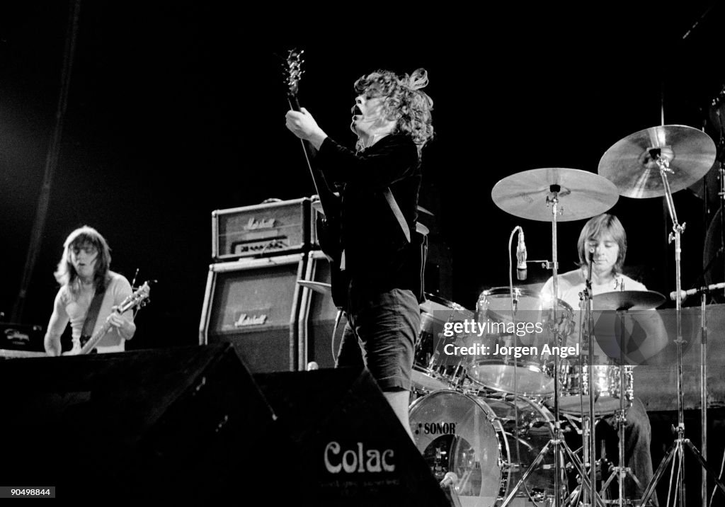 Malcolm Young, Angus Young, Phil Rudd from AC/DC perform live on ...