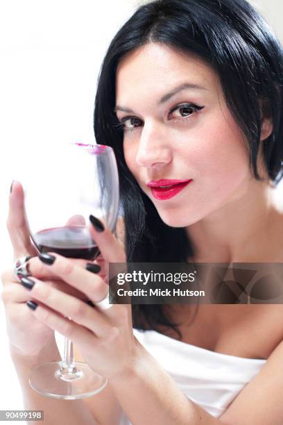 Cristina Scabbia, lead singer with Lacuna Coil posed in Dublin, Ireland on November 01 2006