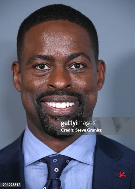 Sterling K. Brown poses at the The 23rd Annual Critics' Choice Awards at Barker Hangar on January 11, 2018 in Santa Monica, California.