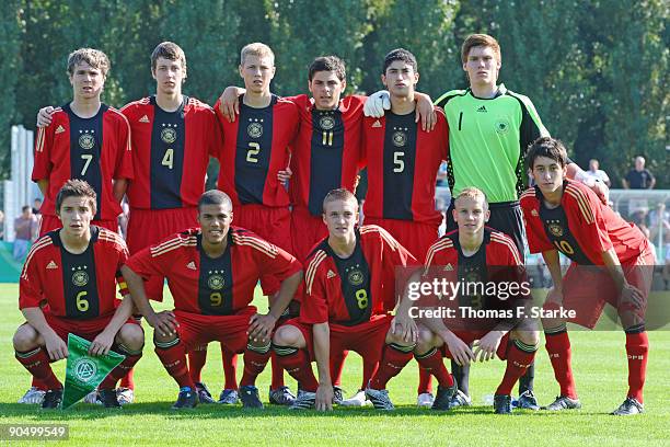 The German team Felix Klaus, Daniel Hofstaetter, Tobias Schilk, Kevin Volland, Onur Cenik, Sebastian Vogl Julian Korb, Elias Kachunga, Manuel Janzer,...