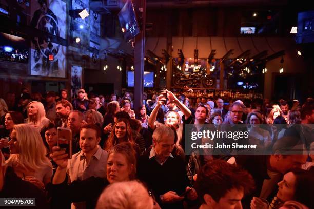 View of the crowd during the Nashville Opening of Dierks Bentley's Whiskey Row on January 14, 2018 in Nashville, Tennesse