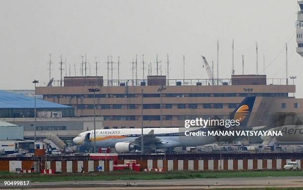 Jet Airways Airbus A330 aircraft is seen on the tarmac at the Indira Gandhi Airport in New Delhi on September 9, 2009. India's second-largest private...