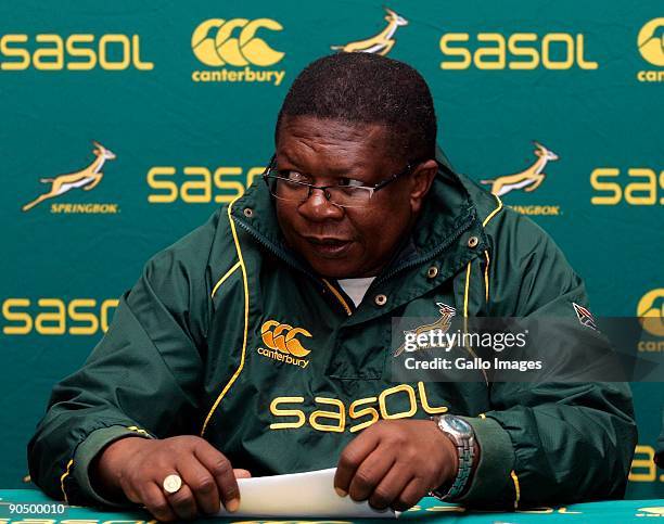 Arthrob Petersen looks on during the Springboks team announcement in the Cypress Room of Crowne Plaza on September 09, 2009 in Queensland, Australia.