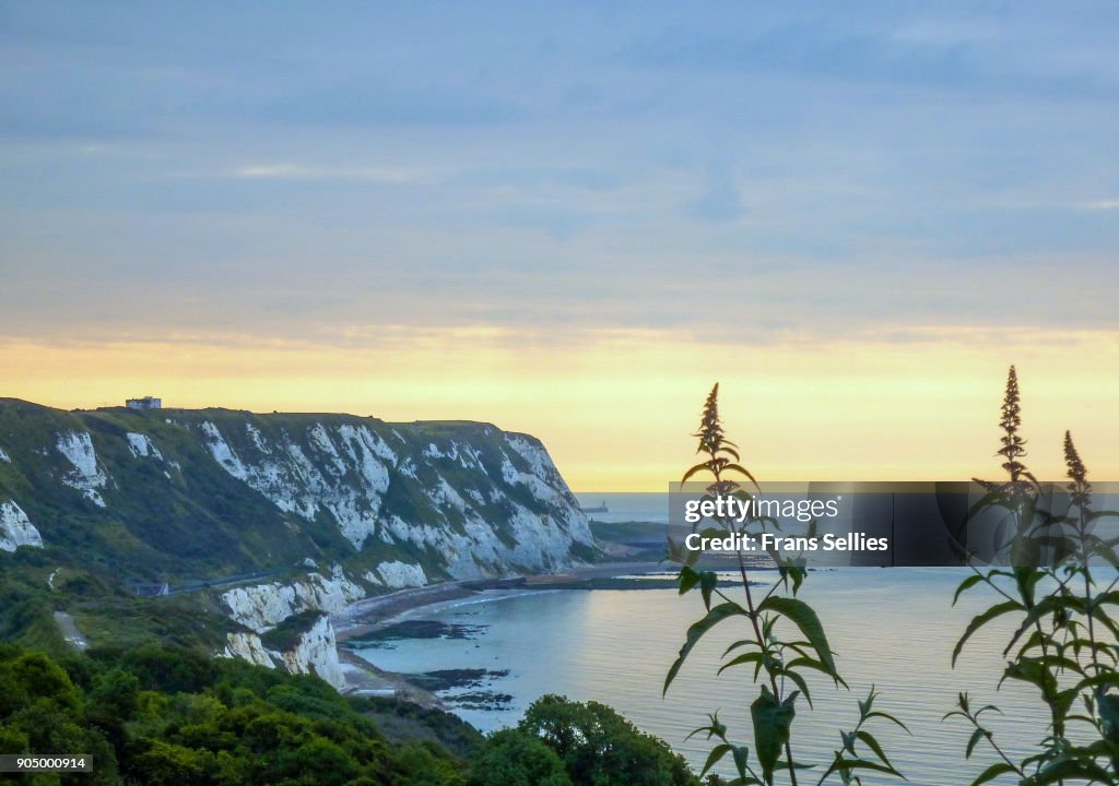 Typical landscape between Dover and Folkstone, Kent, England