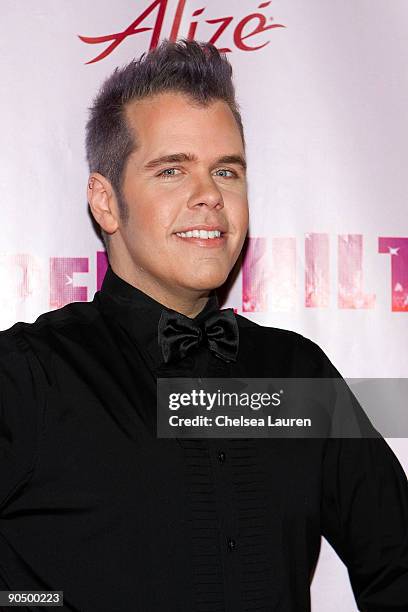 Celebrity blogger Perez Hilton arrives at Perez Hilton's 31st Birthday Party at The Viper Room on March 28, 2009 in Hollywood, California.