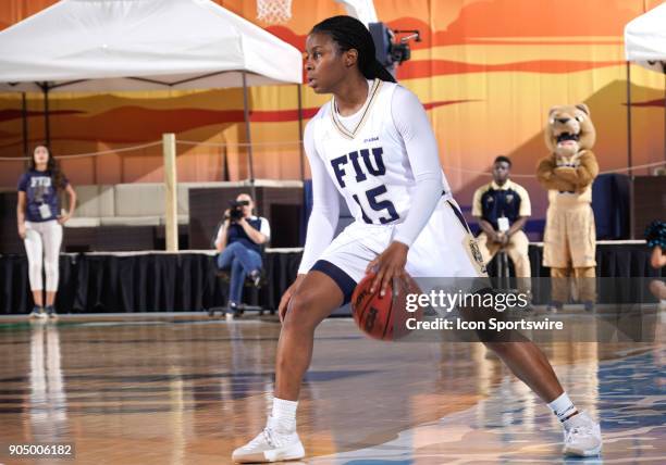 Guard Kristian Hudson plays during a college basketball game between the Rice University Owls and the Florida International University Panthers on...