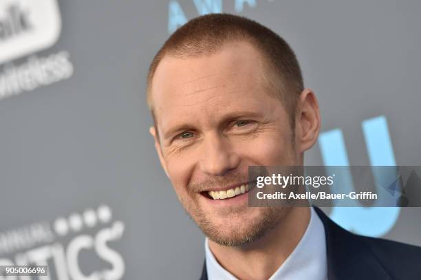 Actor Alexander Skarsgard attends the 23rd Annual Critics' Choice Awards at Barker Hangar on January 11, 2018 in Santa Monica, California.