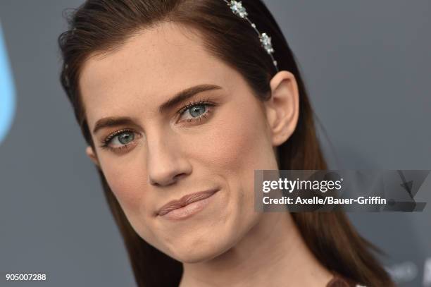 Actress Allison Williams attends the 23rd Annual Critics' Choice Awards at Barker Hangar on January 11, 2018 in Santa Monica, California.